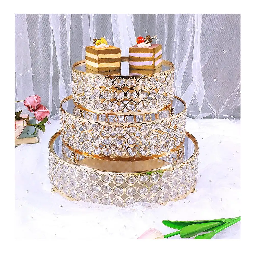 RU Cake stand decorazione di nozze calice torta di nozze stand specchio vassoio rotondo dessert espositore