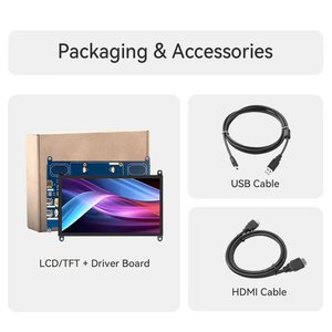Hot Sale 7 Zoll 1024*600 Raspberry Pi-Bedienfeld Industrielle HD-MI/USB-Schnitts telle Hoch auflösende LCD-Touchscreen-Module - Product Image 3