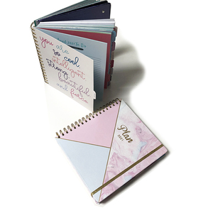 2023 2024 Free Sample Customized logo Size B5 Printing Weekly Hardcover Planner Journal <strong>Notebook</strong> with Colored <strong>Index</strong> Tab Divider - Product Image 3