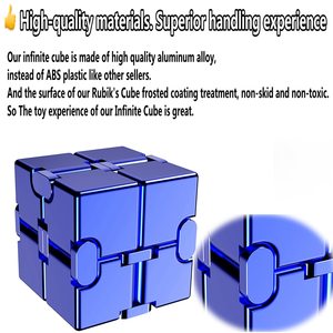 Úc Hợp kim nhôm mục tiêu gấp kim loại câu đố lắp ráp mới lạ Infinity Magnetic Cube với trường hợp quà tặng cho tự kỷ - Product Image 5