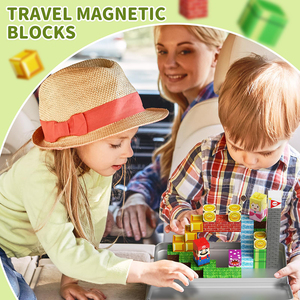 <span class=keywords><strong>Mini</strong></span> blocos magnéticos Travel Magnet Blocks <span class=keywords><strong>Building</strong></span> Blocks para crianças 35 PCS brinquedos de construção magnéticos com Portable Iron Box Magnet Toys