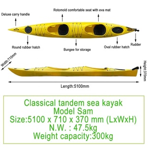 <span class=keywords><strong>2025</strong></span> sefer tandem yeni tasarım içinde oturmak deniz kanosu çift kayık sörf balıkçılık kayık oturmak