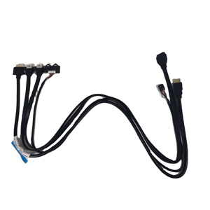 PC Computer Case Dual USB 3.0 Front Panel Mainframe PCB Circuit Board Floppy Disk Switch Ports Drive Cable Audio <strong>Input</strong> <strong>Output</strong> - Product Image 6