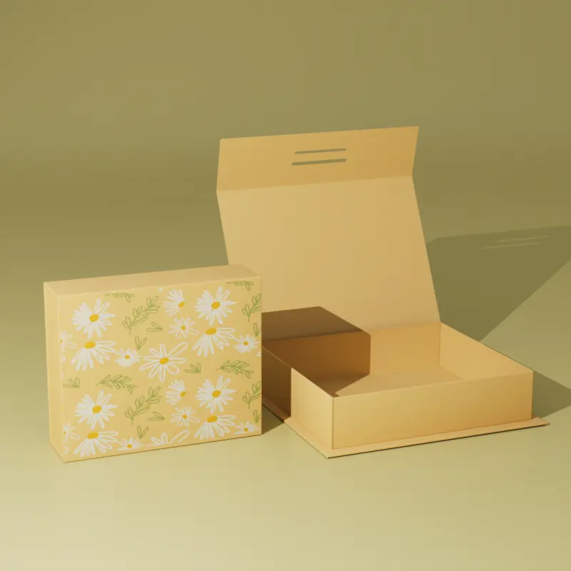 Personalizado Reciclável Cartão Casamento Lembrança fantasia Magnética Caixa De Papel De Presente Para Embalagem De Roupas Caixa De Presente Com Fita
