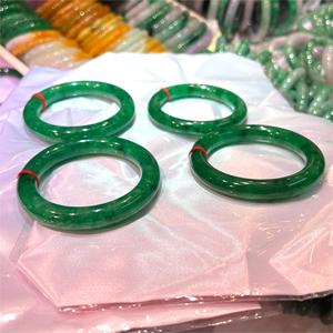 צמידי ירקן ירוק כהה צמידי ירקן עגול jadeite צמיד מיאנמאר אמיתי עם תעודת צמידי ירקן