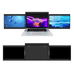 Triple Portable Monitor <span class=keywords><strong>13</strong></span>,3 Zoll Doppel 1920 * 1080px LCD für Multi-Display-Share-Design-Edit-Live usw. Dual-Bildschirm für Laptop - Product Image 1