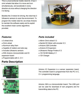 Kit Robot Arduino Mobile da 48mm 3WD Omni 10019 - Product Image 6