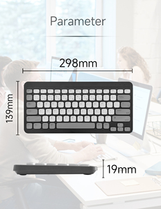Teclas biseladas 79 teclas Mini 2,4G inalámbrico Delgado compacto teclado de oficina klavye USB Multi-Media Compatible nuevo teclado de membrana - Product Image 4
