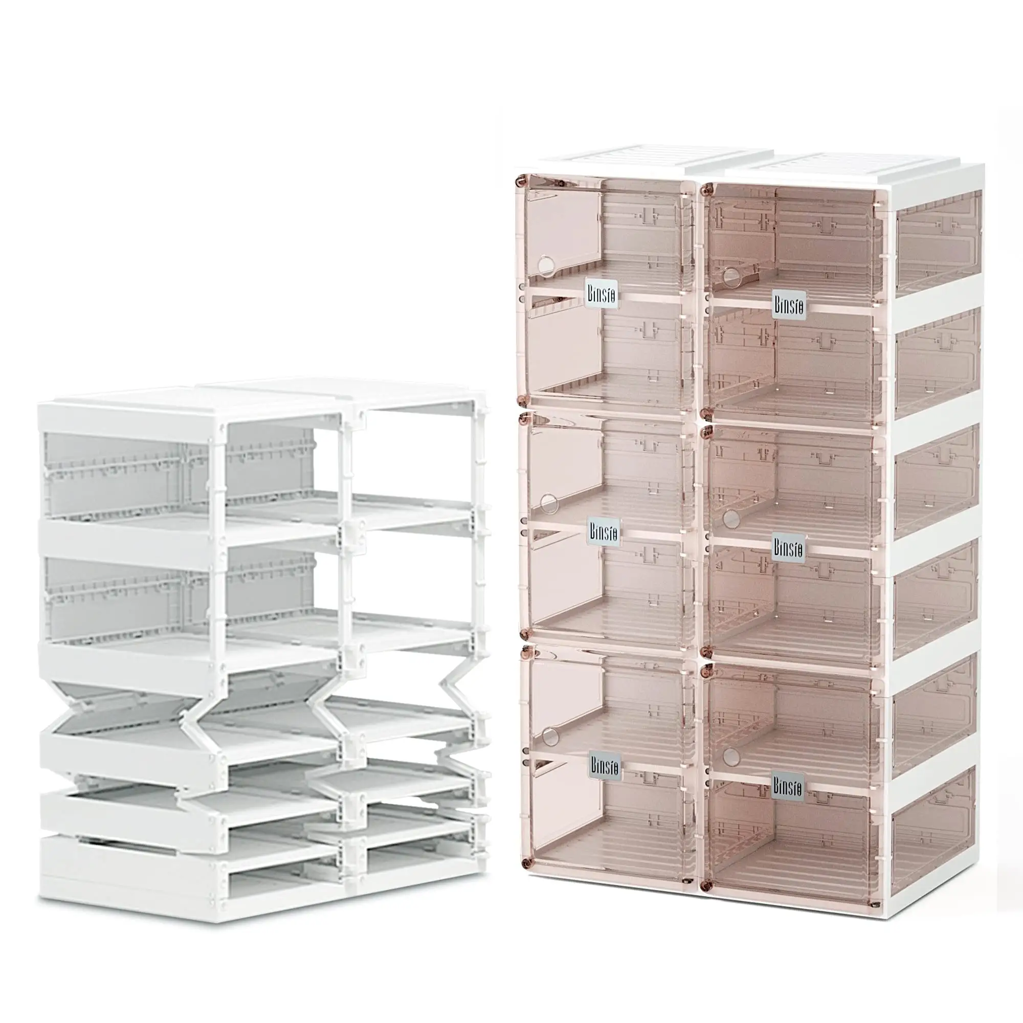 Draagbare Assemblage Kast Organizer En Opslag Ingang Manier Opvouwbaar Plastic Schoenendisplayrek