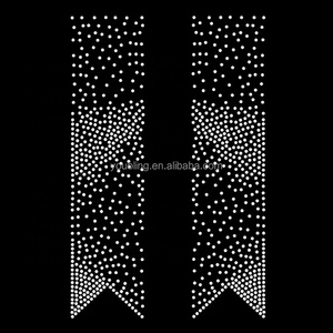 Wonbling Bling Cheer Bow Rhinestone isı transferleri tasarımlar Strass kristal demir on şerit Rhinestones transferi motifleri Cheer için yay - Product Image 1