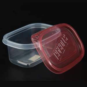 Contenitore di plastica eliminabile di stoccaggio dell'alimento di forma rettangolare di progettazione dell'oem 1000ml - Product Image 2