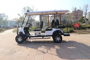 6 chỗ ngồi off-road điện tham quan Golf Buggy 48V thép Ride-on xe giỏ hàng để bán sân bay - Product Image 5