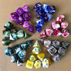 7ชิ้นลูกเต๋าหลายสีหลายเหลี่ยมลูกเต๋าเกมสำหรับ D20 D12 D10 D8 D6เกมบนโต๊ะ D4 - Product Image 1
