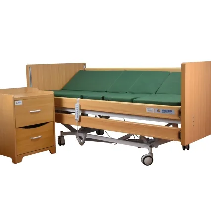 Cama de enfermería eléctrica de SLD-A51-425-C, tablero de madera para la cabeza y el pie, cama de cuidado para el hogar, pacientes de edad avanzada