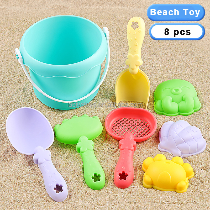 8-piece set blue bucket