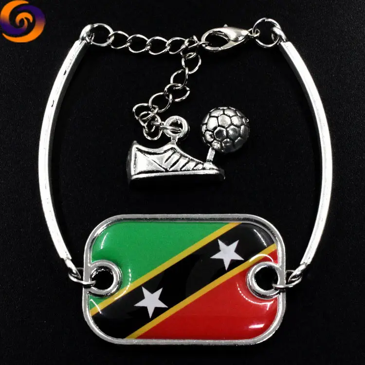 Mode logo personnalisé éthiopien égyptien brésilien souvenir touristique haut de gamme chaussure bracelet à breloques