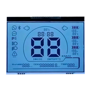 Großhandel kontrast reiche HTN 7 Segment monochrome positive Motorrad Bildschirm Tachometer LCD-Anzeige modul für Elektro fahrrad - Product Image 1