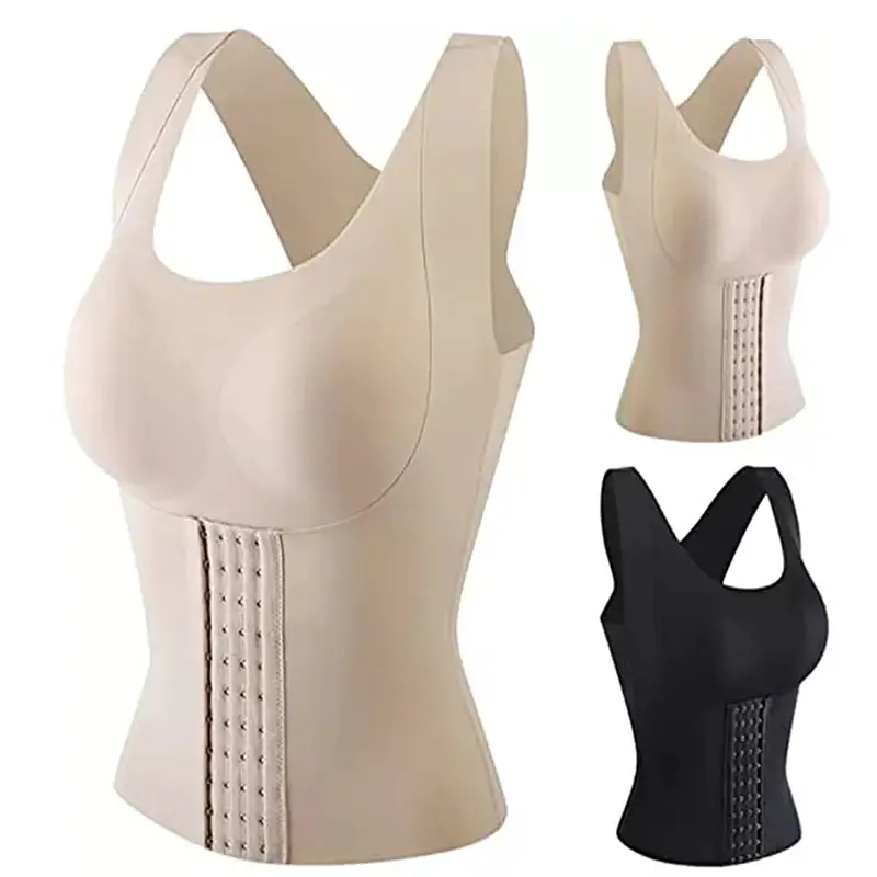 Gilet correcteur de posture pour femmes, réglable, respirant, couleur chair, bosselé