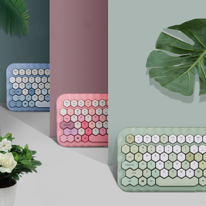 Teclado inalámbrico USB resistente al agua con teclas de función Multimedia
