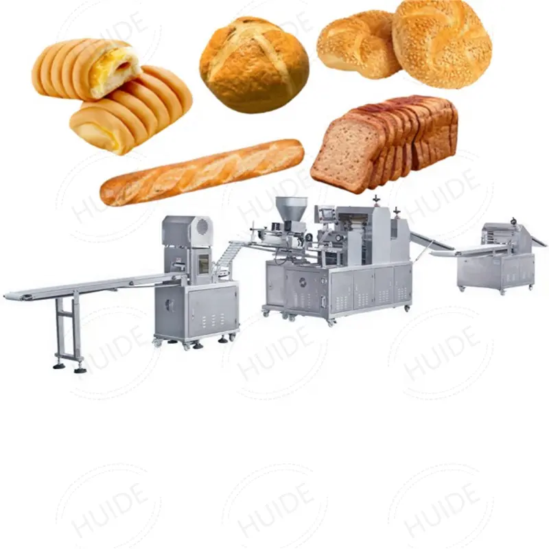 Huide fully automatic commercial butter bread production line bread roll machine toast bread making machine