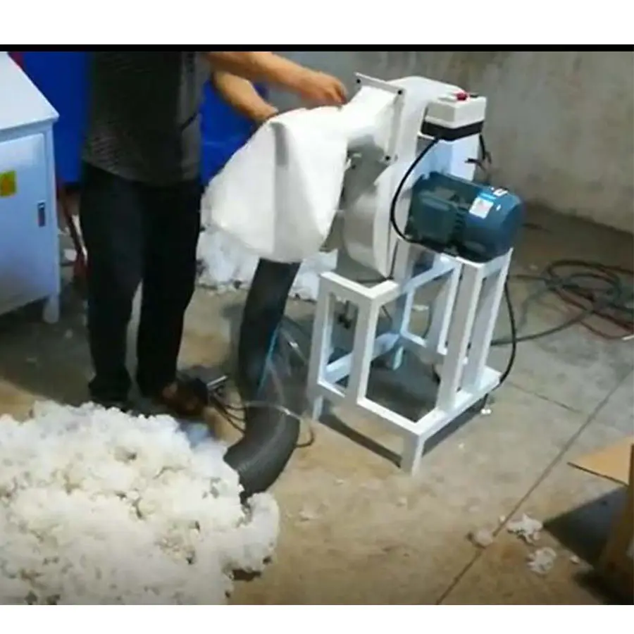 Yastık için Kapok Bolster Fiber kırık sünger doldurma makinesi pamuk dolum makinesi