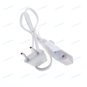 Ab güç adaptör kablosu, 90 derece açılı avrupa yuvarlak 2Pin erkek kadın tak güç kablosu UPS PDU için - Product Image 4