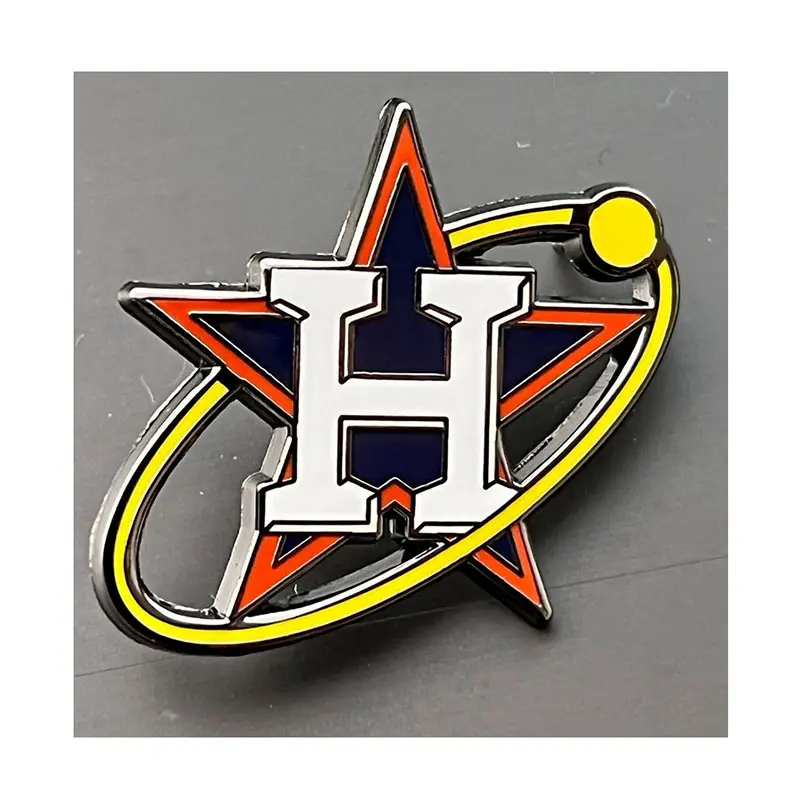 Nuovo stile di tendenza Vintage Display smalto cappello Pin Custom Houston stros cappellino da Baseball per cappellini nuova Era