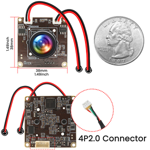 ELP 2592*1944 5MP 30fps USB modulo Fisheye 180 gradi Mini Webcam industriale con microfono per Raspberry PI Jetson Nano