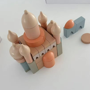 Đầy Màu Sắc Gỗ Câu Chuyện Cổ Tích Lâu Đài Nhà Chơi Xây Dựng Khối DIY Phong Cách Giáo Dục Đồ Chơi Set W & Z 48x37x31Cm Cho Tuổi 2 + Unisex - Product Image 1