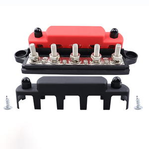 48V 300A ağır güç dağıtım Terminal bloğu saf bakır çift sıra M8 5 vida bara - Product Image 6