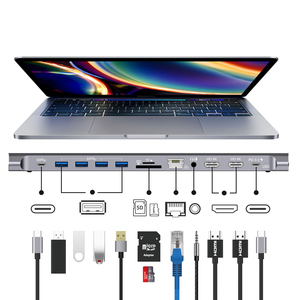 12 in 1 adaptör Hub çok fonksiyonlu yerleştirme istasyonu typc c usb hub OTN-9199 - Product Image 6
