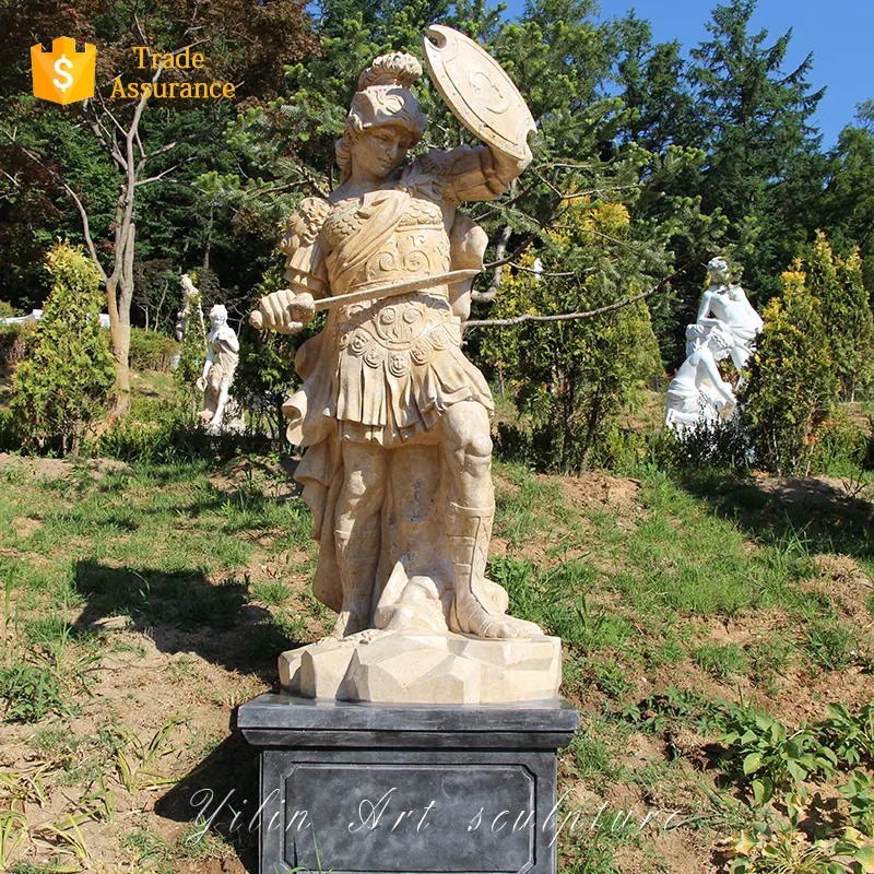 Statua di pietra a grandezza naturale pietra scolpita in marmo angelo Statue sculture