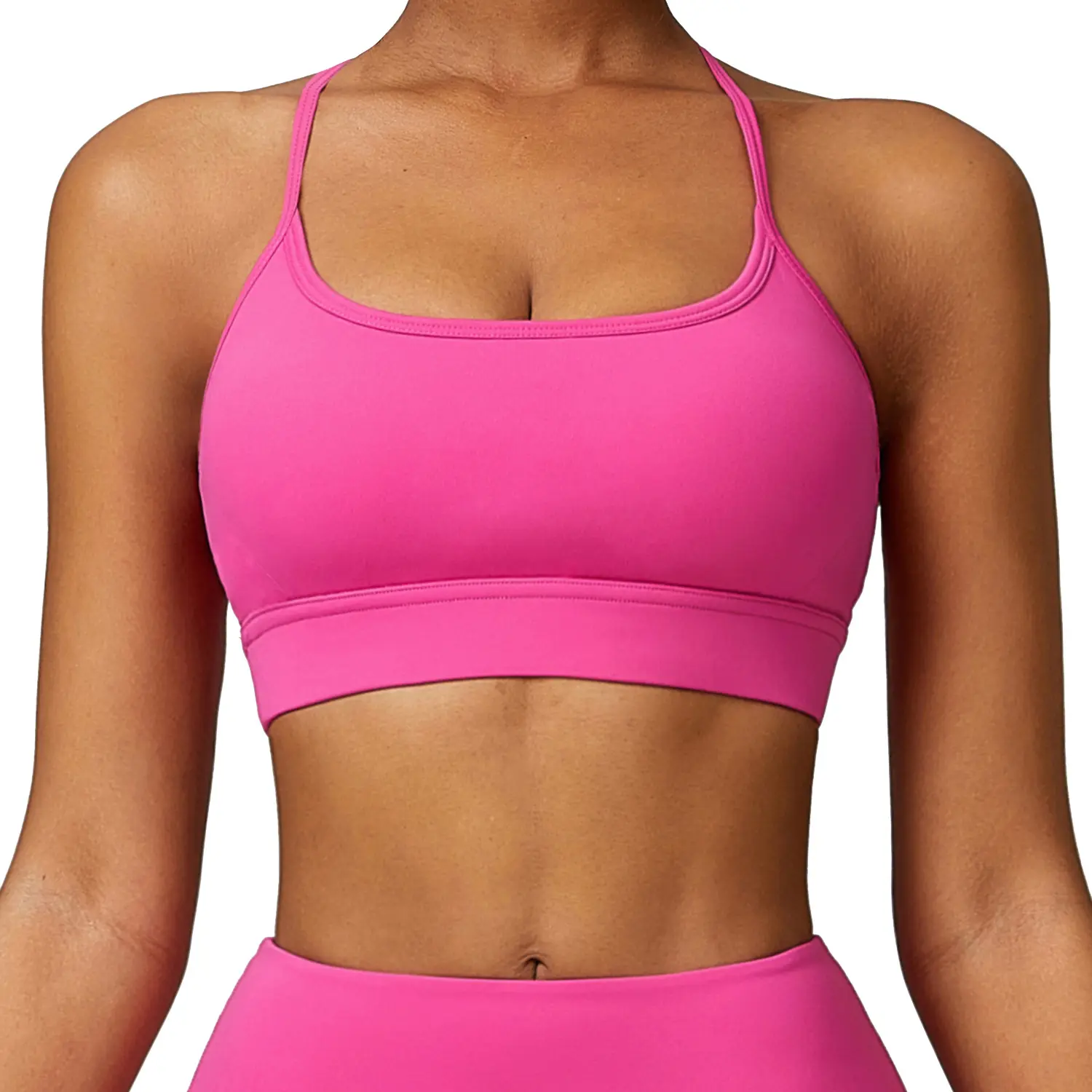 Vente en gros Vêtements de yoga Soutien-gorge spaghetti à fines bretelles pour entraînement yoga et fitness Soutien-gorge sexy à dos en Y pour femmes