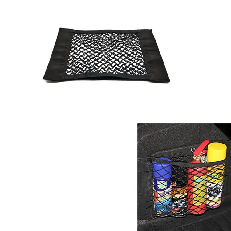 Sac de rangement en Nylon pour voiture, filets en maille, coffre arrière de voiture, cordon élastique, porte-bagages, organisateur de fournitures de véhicule, de poche