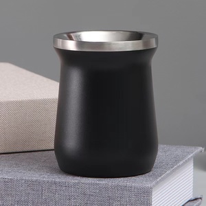 ボンビラスストロー付きホットセールメイトカップ二重壁ステンレス鋼ヤーバメイトティーカップ - Product Image 4