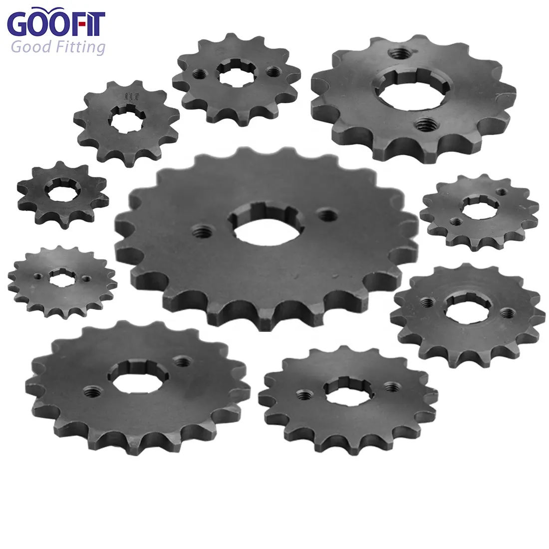 GOOFIT 420/428 17/20mm 10-19T diş ön motor motosiklet dişli zincir tutucu plaka LockerEngineMotorcycle