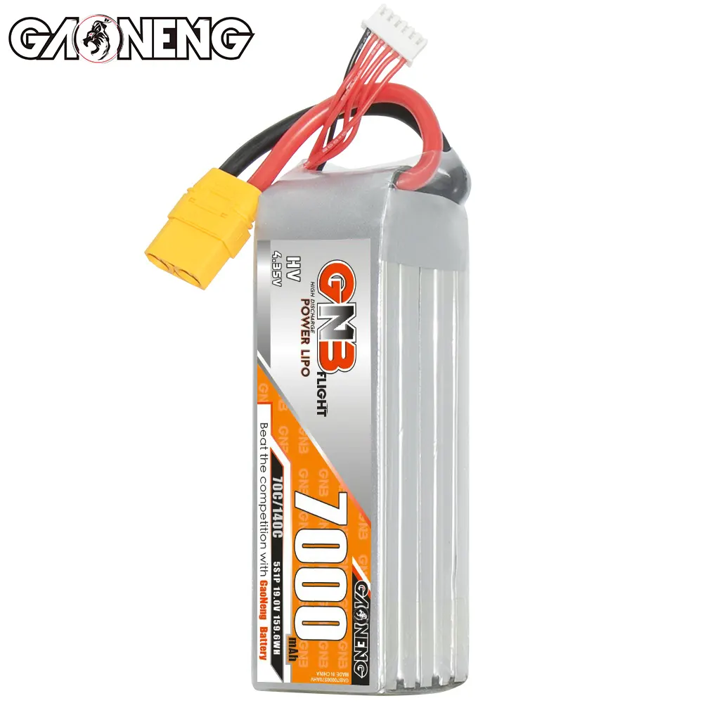 GNB GAONENG LiHV 7000mah 5S 19V 70C 140C XT90 RC LiPo pil RC araba Drone Truggy kamyon uçak helikopter MultiCopter tekne