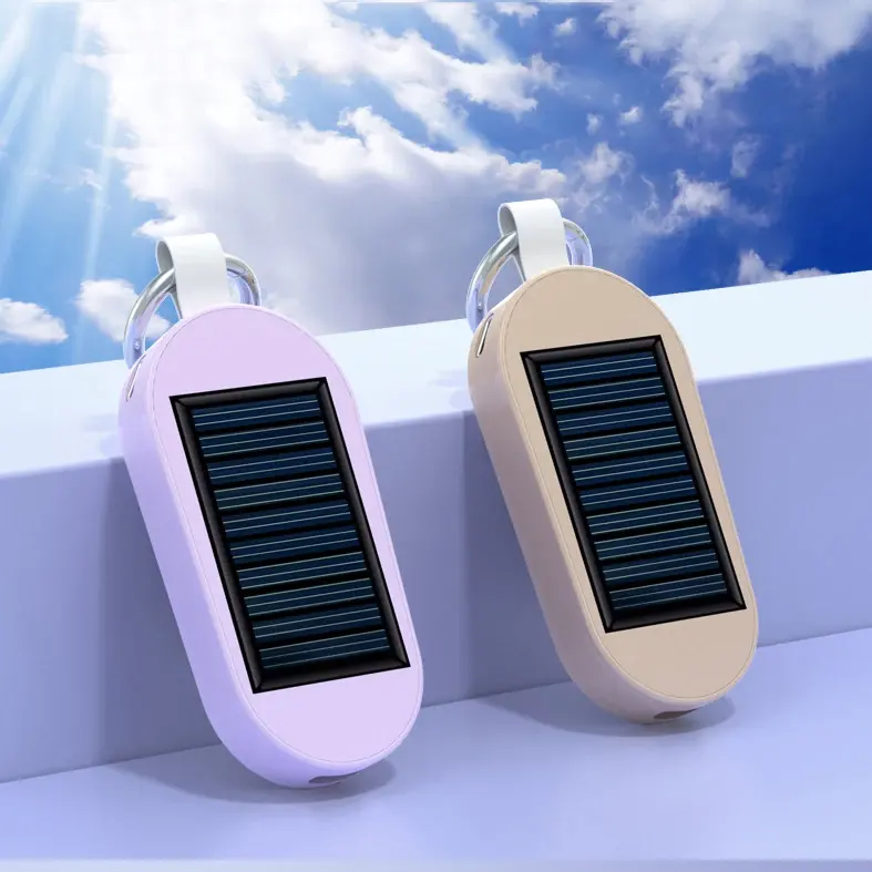 Solar Keychain Powerbank For Phone 3000 mAh Emergency Charger For iWatch Small Portable Mini Solar Power Bank Power Station