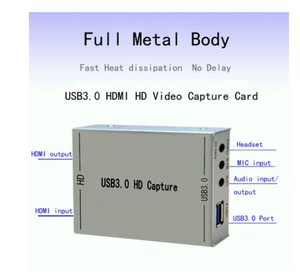 New Coming <strong>Video</strong> Capture Card HDMI <strong>USB</strong> 3.0 <strong>Video</strong> Capture Device HDMI to <strong>USB</strong> Game Capture Live Streaming 1080P Audio <strong>Input</strong> Mic 3.5mm Output - Product Image 2