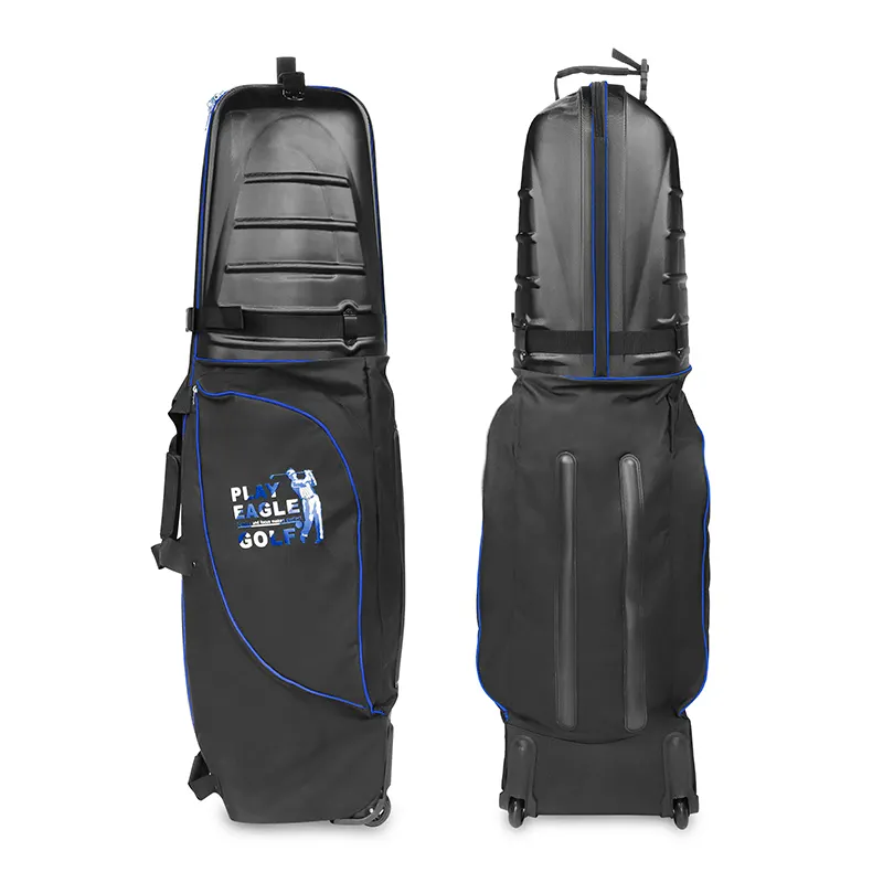 Golf Hardcase Airbaghoes Met Wielen Schokbestendige Luchtvaart Tas Draagbare Opvouwbare Golfreistas