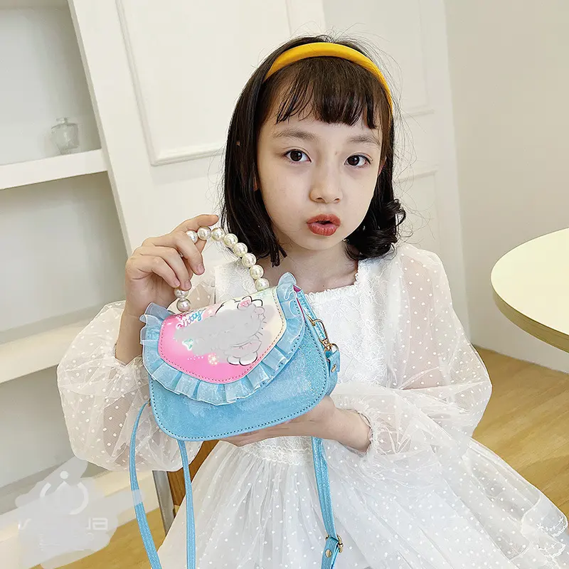 BELO TEMPO Cartoon Sanrio Bolso cruzado para mujer Mensaje KT Bag Cute Cartoon Kawaii Pu Leather Melody Shoulder