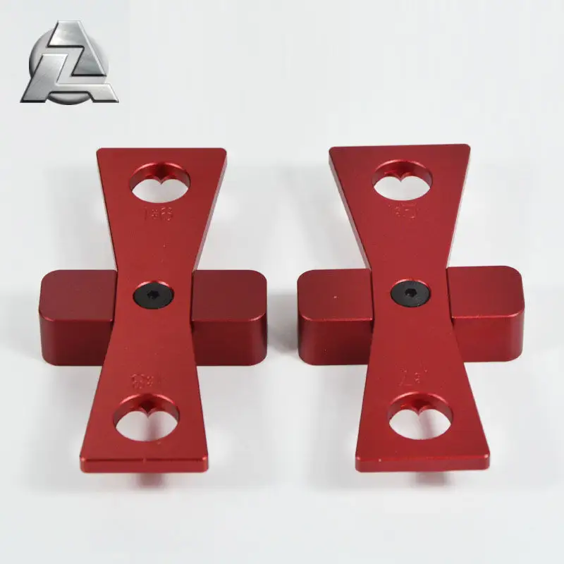 ZJD-BT084 vermelho anodizado da liga de alumínio de madeira de trabalho calibre mão articulações corte ferramentas de carpinteiro marcação tamanho cauda de andorinha gabarito