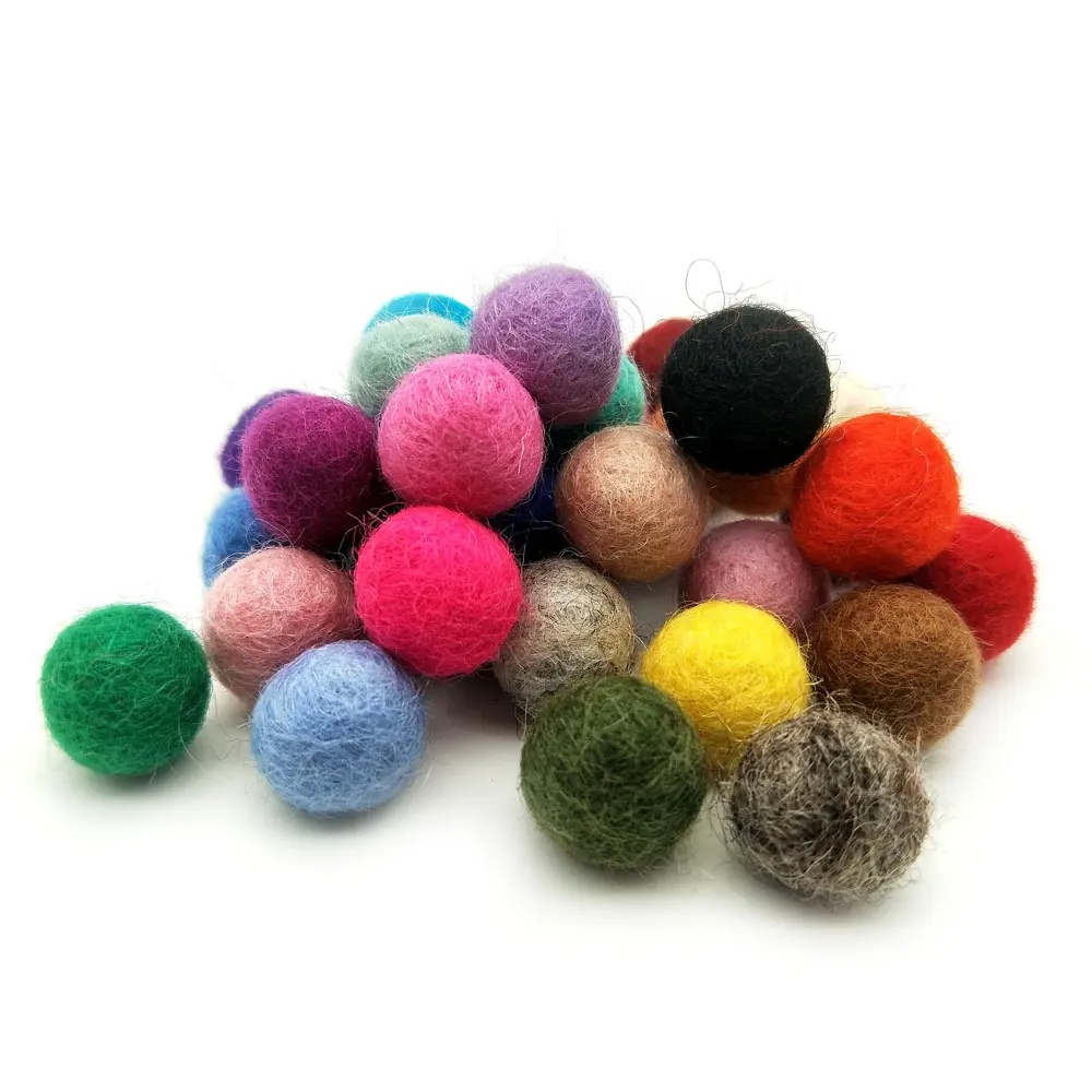 Bolas de feltro artesanais de lã, bolas de feltro multitamanhos misturados, para decoração de quarto, de feltro, faça você mesmo, decoração de natal