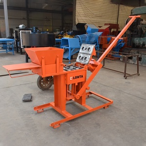 LONTA QMR2-40 manuel finişer toprak çamur kil tuğla yapma makinesi el basın interlok kırmızı toprak tuğla blok yapma makinesi brique - Product Image 2