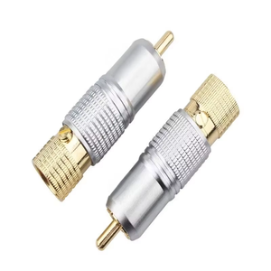 24K Glod Plated Extension <strong>Wire</strong> <strong>RCA</strong> Plug Batch <strong>Speaker</strong> Terminals Audio Adapter - Product Image 4