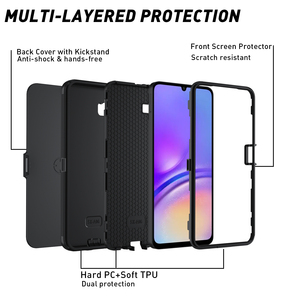三星Galaxy A06黑色手机壳的360 ° 旋转外壳，三合一全包设计 - Product Image 5