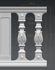 Giá rẻ nhất đúc xi măng ban công trang trí bình nhựa rào cản lục bình lan can tay vịn cho tường khuôn mẫu - Product Image 2