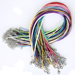 100ピース/ロットLeather Chains Bracelet Pendant Charms With Lobster Clasp DIY Jewelry Making Findings String Cord 1.5ミリメートル - Product Image 3