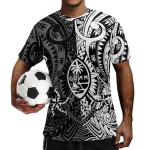 Dropshipping bóng đá đào tạo đồng phục Ngắn Tay Áo Polynesian TRIBE Tattoo Totem với <span class=keywords><strong>guam</strong></span> logo đồng phục bóng đá bóng đá Jersey - Product Image 4