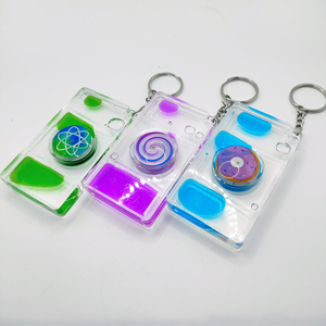 Mới đến dễ thương dầu lỏng đầy Keychain bán buôn vào dầu bán buôn giải nén nổi lỏng hẹn giờ Keychain - Product Image 1